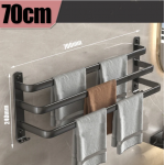 Towel Shelf - Black Space Aluminum Bathroom Shelf Towel Rack 2200-12 